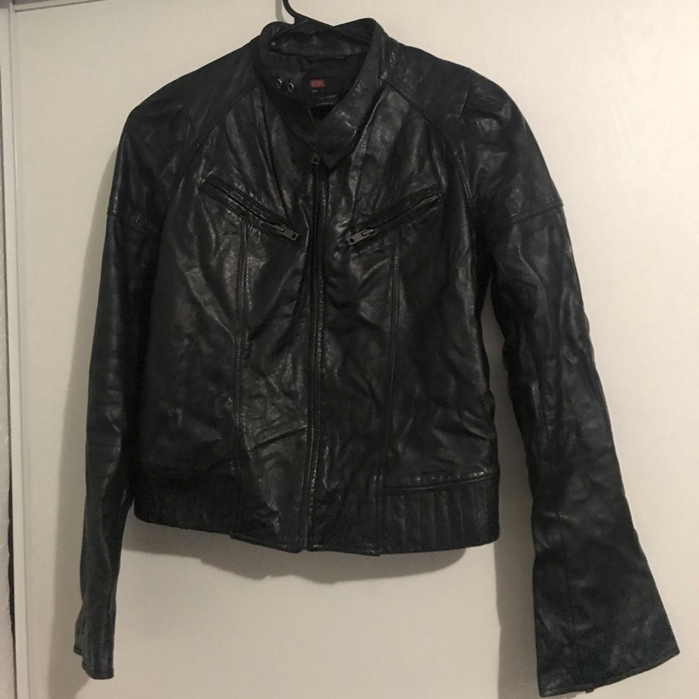 Vintage Diesel Leather Princess Jacket Black